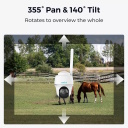 Välitingimustes kasutatav nutikas 4K 4G LTE PTZ juhtmevaba akutoitega jälgimiskaamera 3× optilise suumi ja värvilise öönägemisega Valge B4GPT4K04 Reolink