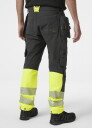 Hi-vis pants Icu Brz, 4-way stretch, CL1, yellow/black, C58, Helly Hansen, 77500_369-C58