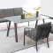 Комплект садовой мебели KAHLA стол, диван и 2 стула, серый 21186 HOME4YOU