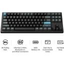 Keychron Klaviatūra Q3U-M4 80% TKL, 8000 Hz, RGB LED, Bluetooth 5.3, PBT klavi&scaron;ai, 660 h baterijos veikimo laikas, juoda