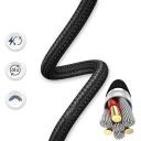 Tellur Minimalist USB-C к USB-C кабель TLL155801, 240W, 2m, черный, 48V/5A, 480 Mbps, 2 порта, USB-C мужские разъемы