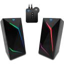 Media-Tech Игровые колонки 2.0 MT3172, 8 Вт, Bluetooth 5.0, RGB, 2 колонки, USB, Line-In, 180-20000 Гц