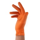 Aizsargcimdi DIAMOND, BRADAS, RWJNDOR11, nitrils, izmērs XXL (10/11), oranži, 50 gab. iepakojumā