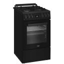 Whirlpool Kokk W5G8LMSWTB, 60L, gaasipliit, elektriline ahi, must, 4 p&otilde;letit, automaatne s&uuml;&uuml;te, auru tehnoloogia