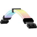 Gamemax toitekaabli pikendus VGA/CPU 2x8PIN-B, 30cm, 7A, 2x8 pin pistik, RGB LED valgustus