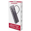 Axagon dokkimisjaam HMC-4KX3, 3x USB-A, 2x HDMI, DP, RJ-45, SD/microSD, audio, PD 100W