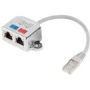 Lanberg RJ45 portide kahekordne AD-0026-S, RJ-45 isane, RJ-45 emane x2, 100 Mbps, kahepoolsed edastamine