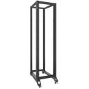 Lanberg Open rack 42U OR01-6042-B, 2118x600x1000mm, 600kg, 39.5kg, 4 vertikaalset riba, statiiv, M6 kruvid, piduridega rattad