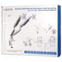 Logilink Divu monitoru stiprinājums BP0043, 13-32", 9 kg, gāzes atsperes, alumīnijs, VESA 75x75, 100x100