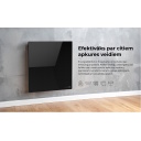 AENO Premium Eco Smart Quadro Wall Heater, 500W, 50x50 cm., Tempered glass, Infrared+convection heating type, LED display Plug type: Europe (E/F type), WHITE, Made in Poland