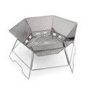 Grils un ugunskura bļoda 'Hexagon', nerūsējo&scaron;ais tērauds, kompakts un stabils, R052410, Origin Outdoors