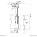 Neomounts потолочный крепеж для телевизора FPMA-C020BLACK, 10-40 дюймов, высота 265-400 мм, максимальная нагрузка 20 кг