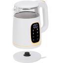 Adler Kettle with LED Display AD 1305wg, 2200 W, 1.7 L, Plastic, 360&deg; rotational base, White/Gold