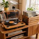 Adler Plaatide m&auml;ngija AD 1914w, 33.3 RPM, 45 RPM, 75 RPM, USB, Bluetooth 5.4, 2x0.8 W k&otilde;larid