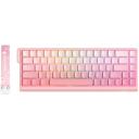 Onikuma G69 klaviatuur, G69 pink, 68 nuppu, 0.125 ms, 50 miljonit vajutust, ARGB valgustus, USB-C