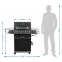 Gaasigrill liha ja k&ouml;&ouml;giviljade grillimiseks 11.7kW 3 p&otilde;letit roostevaba teras BBQ101 331200 Browin