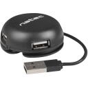 Natec USB keskjaam NHU-1330, 4xUSB A, USB 2.0, must, 4 porti, passiivne