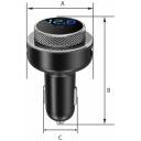 Manta FM modulaator TFM101 STREAM, QC3.0, Bluetooth 5.0, MicroSD pesa, USB port, LED ekraan, 12V