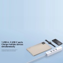 Практический удлинитель с 3 розетками и универсальное зарядное устройство с 1× USB-A и 2× USB-C 20W 2C1A BHR07UKEU Xiaomi