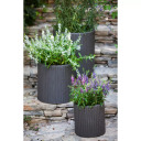 Flower pot set Cylinder Planters S+M+L grey KETER 29197934939