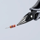 Precīzijas ESD uzgriežņu knaibles, KNIPEX, 34 52 130 ESD, 130 mm, ergonomiskas, zema svars, bez atspīduma