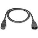 Digitus strāvas kabeļa pagarinātājs C13 - C14 AK-440201-018-S, 1,8m, 250V, 10A, CU, Niķelēta, Liets