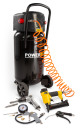 Bezeļlinis kompresorius 1100W, POWERPLUS, POWX1751, 50L, 8 bar, 180 l/min, komplektas su 11 priedais