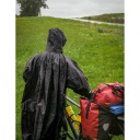 Lietus pončo 'Trekking', Origin Outdoors, R179420, melns, 210T poliesters, ūdensizturīgs, ar kapuci un integrētu somu