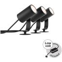 Philips Hue Lily āra gaismeklis 8718696167960, 3x8W, 24V, 600lm, 2000-6500K, melns, matēts