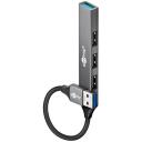 Goobay Slim 4-Port USB Hub 74456, 5 Gbit/s, heledhall