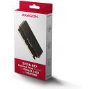Axagon SSD adapter M.2/NVMe PCEM2-XS, 105x45x12mm, must, 0.05kg, alumiiniumist jahutus, paigalduskomplekt