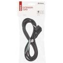 Emos Toitekaabel S18322, 2m, 3x1,5mm2, must, PVC, H05VV-F 3G, 1 tk, riputatav