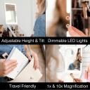 Rio Kodu ja eemal LED meigiveegel MMAW-EU/1,0, 15 &times; 15 &times; 3cm, 1x/10x suurendus, laaditav USB-C kaudu, puutetundlik juhtimine