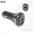 Club3D Зарядное устройство CAC-1921 36W, Входное напряжение 12/24V, 2x USB Type-A 5V/3A, 1x USB Type-C 5V/3A, 9V/2A, OCP, OVP, SCP