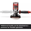 Einhell TE-AG 18/125-2 Li Solo 4431168 Bezvadu leņķa slīpma&scaron;īna 18 V &Oslash; 125 mm 33 mm maks grie&scaron;anas dziļums 8500 apgr/min Power-X-Change Bez akumulatora un lādētāja Sarkans-Melns