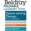Beldray Veļas grozs LA032142DFEU7, 40l, 29.8x26x55cm, salokāms, daudzfunkcionāls