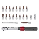 Momentgriezes uzgriežņu atslēgu komplekts 1/4" 2-20Nm - 21 gab. KREATOR KRT503101
