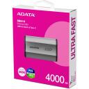 Adata I&scaron;orinis SSD SD810-4000G-CSG 4TB, USB 3.2 Gen 2x2, 2000MB/s, IP68, aliuminis, sidabrinis