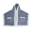 Pleds ar kapuci MONNA pelēks 85197