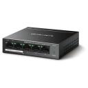 Mercusys 5 prievadų Gigabit stalinis komutatorius MS105GP, 4 prievadai PoE+, 10 Gbit/s, 220 V, 75.15 W, CE, RoHS, juodas