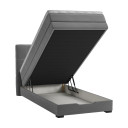 Kontinentālā gulta JEEP 90x200cm, pelēka 86101