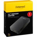 Intenso HDD 6031514 6 TB, 3.5", USB 3.2 Gen 1, 5400 RPM, skaitymo greitis 85 MB/s, ra&scaron;ymo greitis 75 MB/s, juodas
