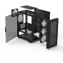 Zalman M4 ARGB x4 Black, M4 Black, 2x2,5'', 1x3,5'', 4 ventilaatorit, RGB, karastatud klaas, must