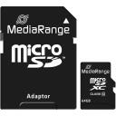 Mediarange Micro SDXC 64GB MR955, 60 MB/s lugemiskiirus, 15 MB/s kirjutamiskiirus, klass 10, must, SD adapter kaasas
