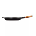 Le Creuset Cast iron pan with wooden handle &Oslash;28cm mat black 02732434 Le Creuset