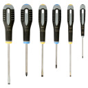 Skrūvgriežu komlekts ERGO™ 6gab., PZ1/2; SL 3,0/4,0/5,5/6,5, BE-9882 BAHCO