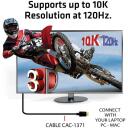 Club3D HDMI кабель на HDMI 1м CAC-1371, 48 Гбит/с, 10K 120Hz, 2.1, черный, прямой разъем, позолота