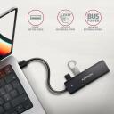Axagon USB keskjaam HUE-C1A 4x USB 5Gbps, toitekaabel 19 cm, kaardilugeja, laadija 1.5A/5V