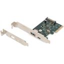 Digitus Portu papla&scaron;inā&scaron;anas karte DS-30225, PCIe, 2xUSB 3.1, 10Gbps, 5V, 3A, zaļa