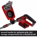 Einhell Power X-Change GE-CC 18/110 Li E-Solo 18 V Akumuliatorinis siūlių valytuvas Kintamas greitis Teleskopinė gido lazda Reguliuojamas ratukas 110 mm &scaron;epetėliai Raudona/Juoda